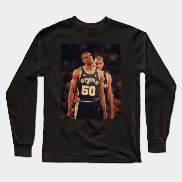 Twin Towers in The 1999 Finals - David Robinson Long Sleeve T-Shirt by Wendyshopart